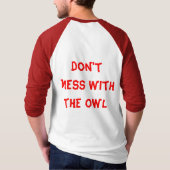 北西アイオワのメンフクロウのワイシャツ Tシャツ (裏面)