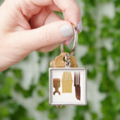 北西アメリカの海岸からのイヌイット族の櫛、 キーホルダー (手)