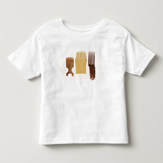北西アメリカの海岸からのイヌイット族の櫛、 トドラーTシャツ (正面)
