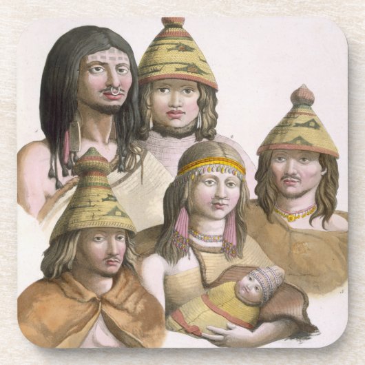 北西アメリカ(coloの頭飾りの詳細 コースター (正面)