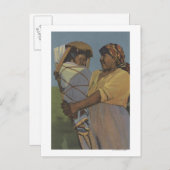 北西インディアン-インディアン女性 ポストカード (正面/裏面)