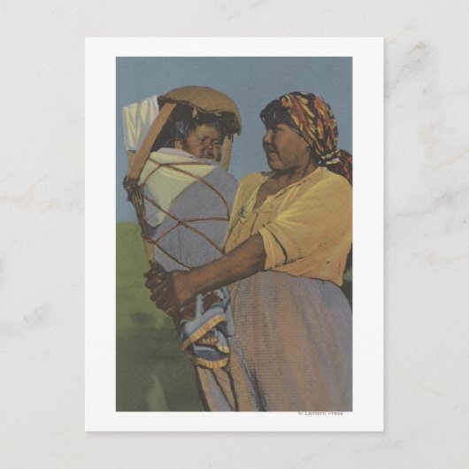 北西インディアン-インディアン女性 ポストカード (正面)