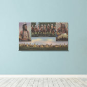 北西インディアン – 北西インディアンの表示 キャンバスプリント (インサイチュ (ウッドフロア))