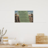 北西インディアン「西の始まる場所」 ポスター (キッチン)