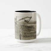 北西エンジニアリングクレーンショベルマグ早期 ツートーンマグカップ (正面右)