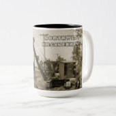 北西エンジニアリングクレーンショベルマグ早期 ツートーンマグカップ (正面右)