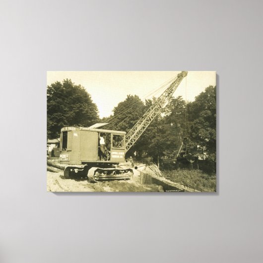 北西エンジニアリングクレーン及びショベルプリント26 キャンバスプリント (正面)