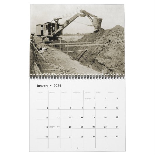 北西エンジニアリングクレーン操作機ケーブルショベル カレンダー (1月 2026)