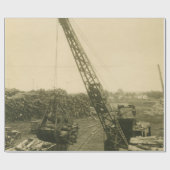 北西エンジニアリングクレーン運転士ショベル28 ラッピングペーパー (フラット)