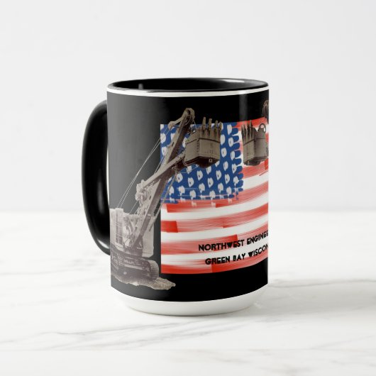 北西エンジニアリンググリーンベイウィスコンシンクレーン マグカップ (正面左)