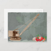 北西クレーンのオペレータが庭の野菜を移動 ポストカード (正面/裏面)