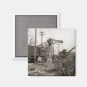 北西クレーン初期クラムシェル写真ヴィンテージ マグネット (正面/裏面)