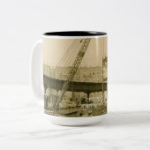 北西クレーン及びシヨベル運転士 ツートーンマグカップ (正面左)