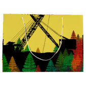 北西クレーン運転士技術者芸術 ラージペーパーバッグ (裏面)