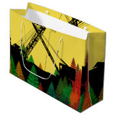 北西クレーン運転士技術者芸術 ラージペーパーバッグ (正面アングル)