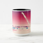 北西クレーン運転者氷魚釣りヴィンテージ マグカップ (中央)