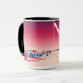 北西クレーン運転者氷魚釣りヴィンテージ マグカップ (正面左)