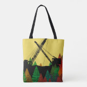 北西クローラークレーンnトラックファンタジーアートカラー トートバッグ (裏面)