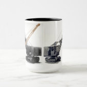 北西シャベルおよびクレーンヴィンテージ装置 マグカップ (中央)