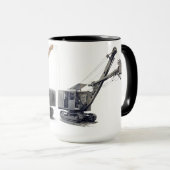 北西シャベルおよびクレーンヴィンテージ装置 マグカップ (正面右)