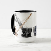 北西シャベルおよびクレーンヴィンテージ装置 マグカップ (正面左)