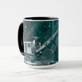 北西シャベルクレーン冬のファンタジーの写真 マグカップ (正面左)