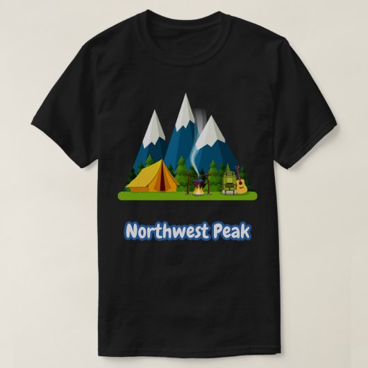 北西ピーク Tシャツ (デザイン正面)