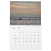 北西太平洋のキラークジラ – カレンダー (2月 2027)