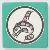 北西太平洋岸海田芸術キラークジラ ストーンコースター (正面)