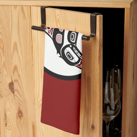 北西太平洋岸海田芸術祭クジラ キッチンタオル (三つ折り)