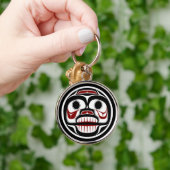 北西太平洋沿岸のHaidaの泣くスカル キーホルダー (手)