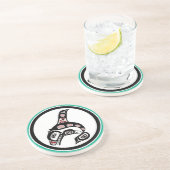 北西太平洋沿岸のHaidaの芸術のシャチ コースター (側面)