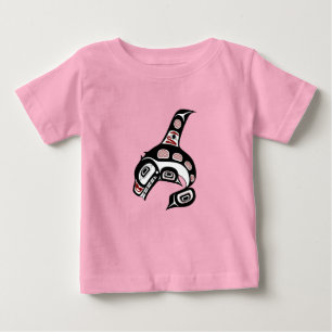 北西太平洋沿岸のHaidaの芸術のシャチ ベビーTシャツ