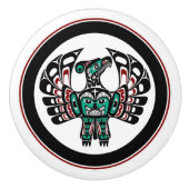 北西太平洋沿岸海田芸術雷鳥 セラミックノブ (正面)