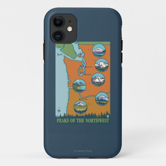 北西峰5違う山 Case-Mate iPhoneケース (裏面)