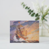 北西海クリストファー・コロンブスの船 ポストカード (スタンド正面)