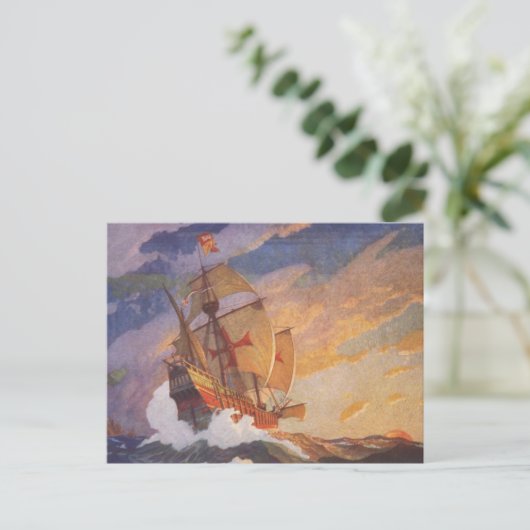 北西海クリストファー・コロンブスの船 ポストカード (スタンド正面)