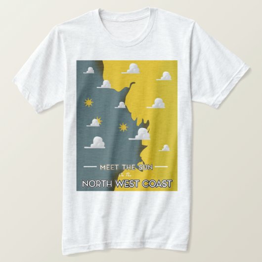 北西海岸で太陽と会おう Tシャツ (デザイン正面)