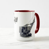 北西蒸気シャベルモデル2建設用クレーン マグカップ (正面右)