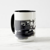 北西重い装置のシャベルのヴィンテージ マグカップ (正面左)