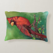 北赤(鳥)ショウジョウコウカンチョウ鳥アクセント枕 アクセントクッション (裏面)