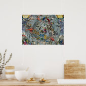 北部星座の地図 ポスター (キッチン)