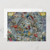 北部星座の地図 ポストカード (正面/裏面)