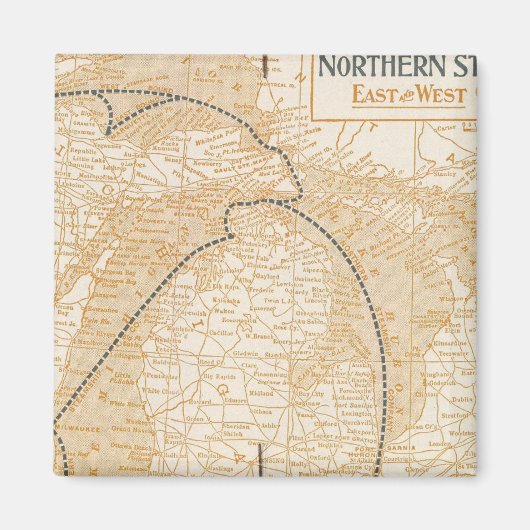 北部汽船会社の地図 マグネット (正面)