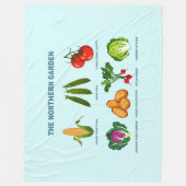 北部菜園 フリースブランケット (正面)