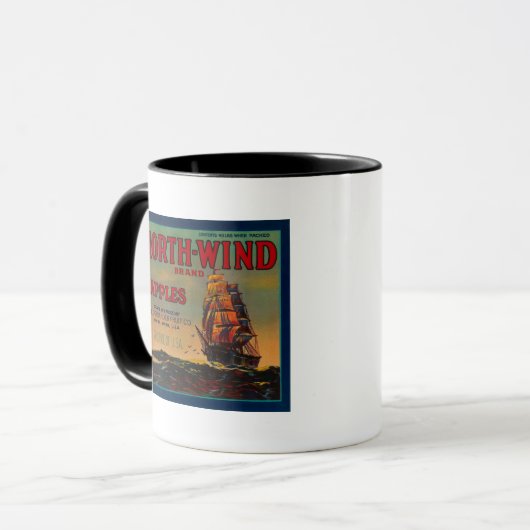 北風りんごクレートラベルヤキマWA マグカップ (正面左)