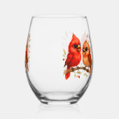 北魅力的（鳥）ショウジョウコウカンチョウワイングラス ステムなしワイングラス (左)