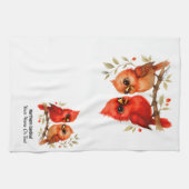 北魅力的（鳥）ショウジョウコウカンチョウ キッチンタオル (横)