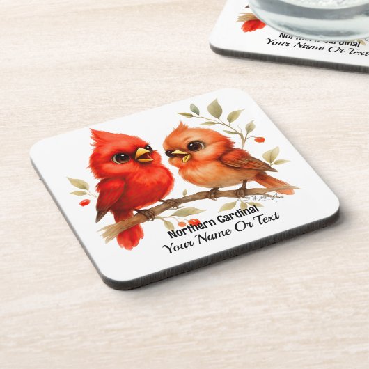 北魅力的(鳥)ショウジョウコウカンチョウ コースター (左側)