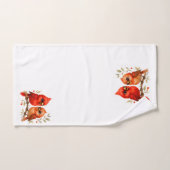 北魅力的（鳥）ショウジョウコウカンチョウ バスタオルセット (ハンドタオル)